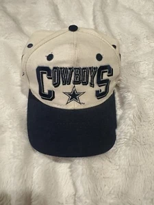 Vintage 90s Drew Pearson Dallas cowboys Spellout SnapBack Hat NFL - Picture 1 of 5