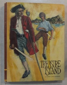 TREASURE ISLAND BY ROBERT LOUIS STEVENSON 1968 HC EDUCATOR CLASSIC LIBRARY - Picture 1 of 6