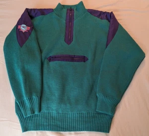 VTG Rossignol Ski Jacket Retro Long Sleeve Knit Sweater Pullover Mens L R Gear - Picture 1 of 9