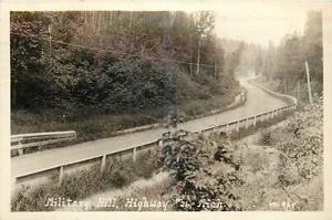 Postal 25-5891 Michigan Military Hill Highway 26 M-964 RPPC 1931 - Imagen 1 de 2