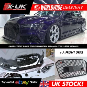 Audi A6 S6 C7.5 2015–2018 RS6 Style Front Bumper Conversion – With Grille - Picture 1 of 22