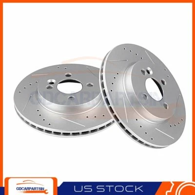 Rotores de disco delanteros de freno perforados y ranurados para Mini Cooper Paceman 2013-2015 Foto 1 de 4