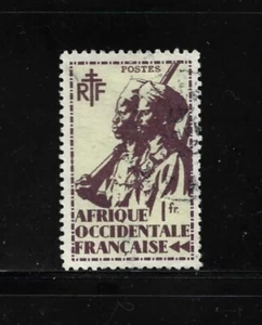 French West Africa Stamp- Scott # 24-Used/VLH-NG-1945 - Picture 1 of 1