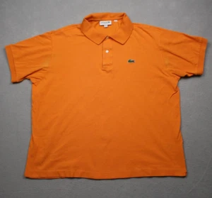 Polo Lacoste uomo 7 XXL manica corta classica casual basic arancione difetti - Foto 1 di 10