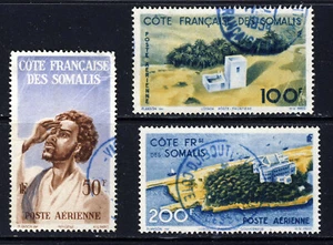 FRENCH SOMALI COAST 1947 Air Mail Top Values SG 412 to SG 414 VFU - Picture 1 of 2