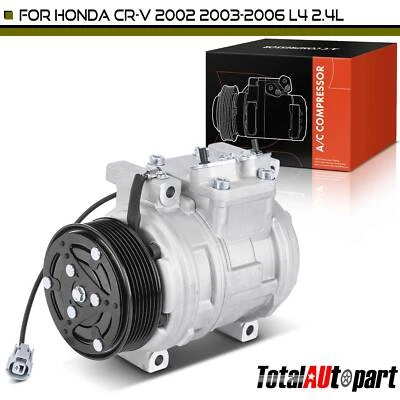 AC Compressor w/ HS-110R Compressor for Honda CR-V 2002-2006 L4 2.4L 38810PNB006 - Image 1 of 4