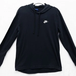 Felpa con cappuccio uomo Nike Sportswear - nera sottile leggera taglia media - Foto 1 di 4