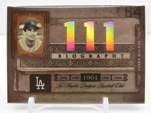 SANDY KOUFAX 2005 PLAYOFF 1964 111TH CAREER WIN! LOS ANGELES DODGERS!! - Picture 1 of 2