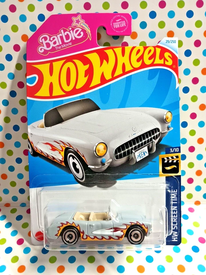 HOT WHEELS БАРБИ HW ЭКРАННОЕ ВРЕМЯ 1956 КОРВЕТ НОВЫЙ B7 - Изображение 1 из 4