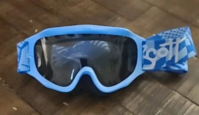 Scott Jr Junior Agent 滑雪 滑雪板 青少年 男孩 护目镜 蓝色 MX 下坡眼镜 — 第 1/4 张图片