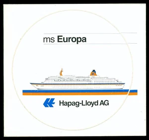Pegatina publicitaria - MS Europa Schiff - Hapag Lloyd - 12x11cm - Vintage años 80 - Imagen 1 de 1
