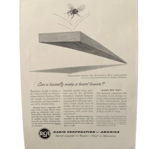 Vintage 1949 Radio Corporation of America RCA Housefly Ad Advertisement - Picture 1 of 4