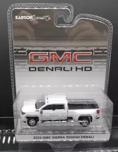 Greenlight 2022 GMC Sierra 3500HD Denali bianco 1/64 - Foto 1 di 2