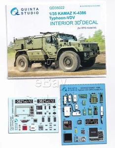 QD35022 Quinta Studio 1:35 KAMAZ K-4386 Typhoon VDV Interior 3D Decal- RPG-model - Picture 1 of 11