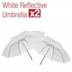 2 x 33" White Photography Light Photo Studio Video Translucent Soft Umbrella - Picture 1 of 5