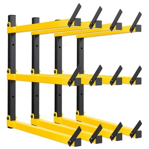 Lumber Storage Rack Folding Wood Storage Racks Wall-Mounted Metal Racks for S... - Foto 1 di 8