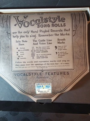Винтажный 1920 вокальный стиль плеер фортепиано рулон 11870-желание для вас - петь вместе слова - Изображение 1 из 4