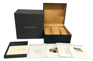 BVLGARI Case Empty Box Watch Booklet Cushion Vintage Leather Storage Gift mzmr A - Picture 1 of 6