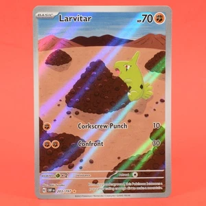 Pokemon Englisch TCG Karte Obsidian Flammen 203/197 Larvitar Full Art Holo - Bild 1 von 4
