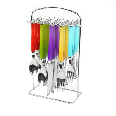 Gibson Home 105913.20 Santoro 20 Piece Set Plastic Handle Flatware on Hanging... - Image 1 of 4