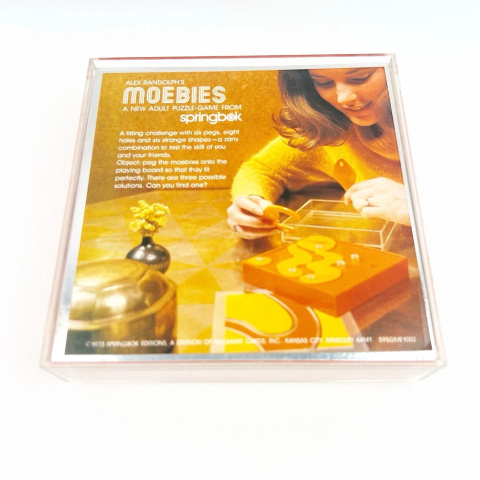 Vintage 1973 Moebies Op Art Peg Game Alex Randolph Springbok Puzzle Complete - Image 1 of 4