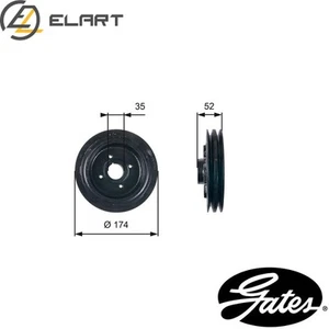 BELT PULLEY CRANKSHAFT TVD1124 FOR MITSUBISHI L200 PAJERO/SPORT 4D56-T 2.5L - Picture 1 of 6