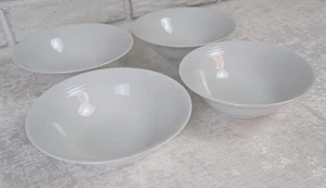 4er Set Noritake Arctic White 4000 6-5/8" Müslischalen gerippter Rand 1991-04 - Bild 1 von 9
