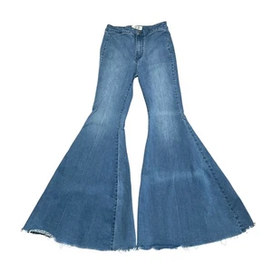 We The Free People Jeans 27 Ultra Flare Schlaghose Blau Boho Hippie Stretch - Bild 1 von 9
