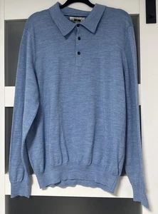 Joseph Abboud Pima Cotton Sweater 2XL XXL Crew Neck Light Blue - Picture 1 of 8