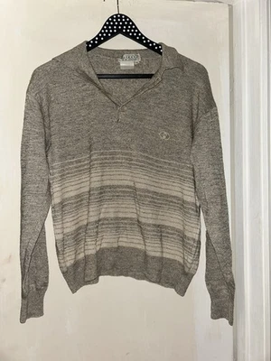 Suéter a rayas vintage de Gucci para hombre talla 50 con logotipo Foto 1 de 4