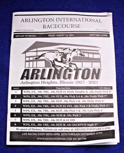 ARLINGTON INTERNATIONAL RACECOURSE PROGRAMM einer der letzten Renntage 13.08.21 - Bild 1 von 3