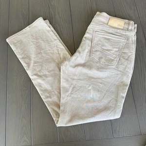 BKE Buckle Tyler Mens Pants 34x34 Straight Leg Beige Khaki Premium Stretch Denim - Picture 1 of 13