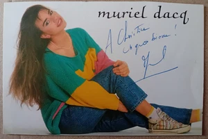 ORIGINAL AUTOGRAPHED PHOTO MURIEL DACQ Belgian singer-songwriter - Picture 1 of 1