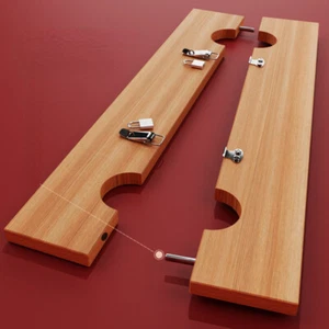 6 Types Restraints Wood Pillory Handcuffs Shackles Wrist Cuffs Neck Collar - Picture 1 of 17