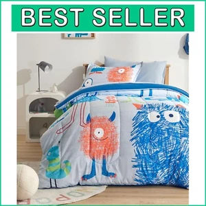 Cloud-Flauschige Kinder Bettwäsche Bettdecke Set-Voll/Queen Mehrteilig mit Monstern - Bild 1 von 9