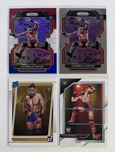 Carmelo Hayes 2022 Prizm Rojo Blanco Azul Novato Donruss Clasificado Novato Panini NXT - Imagen 1 de 4