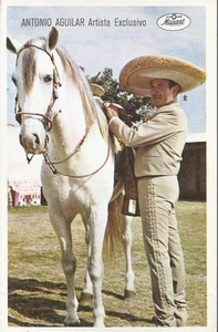ANTONIO AGUILAR ARTISTA EXCLUSIVO_FOTOGRAFIA SU CARTONCINO PUBBLICITARIO MUSART - Picture 1 of 1
