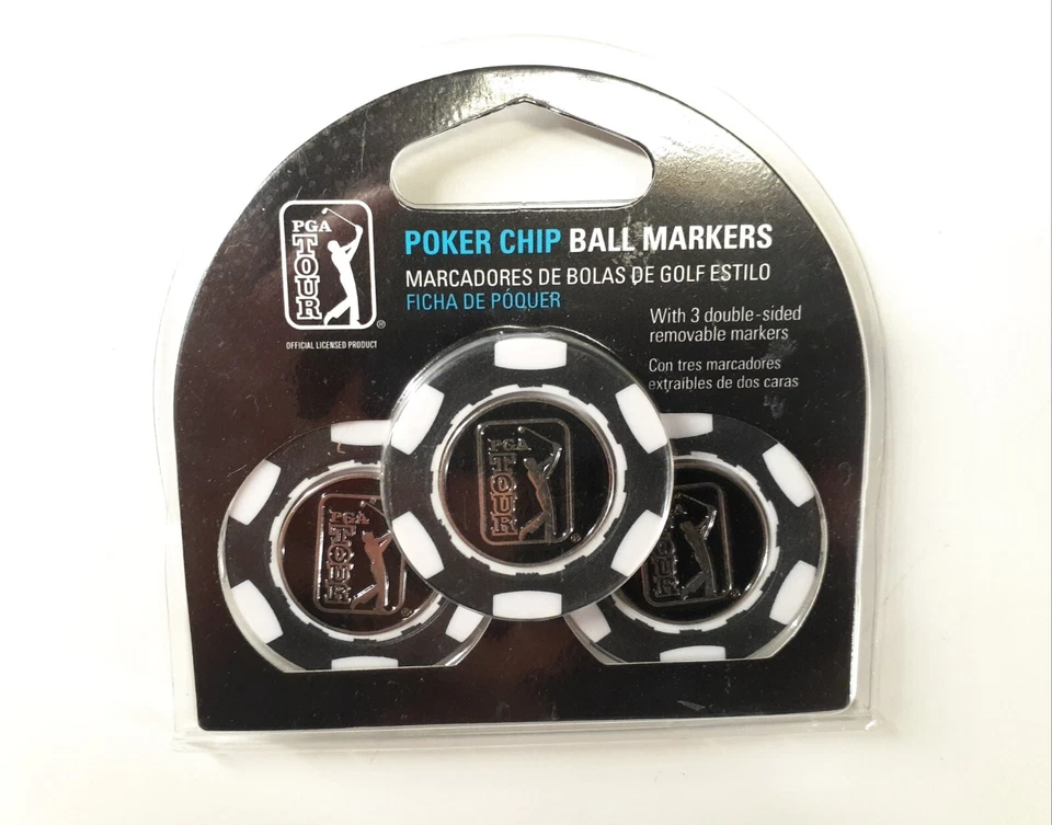Golf Ball Markers PGA Tour Poker Chip - 3 Pack