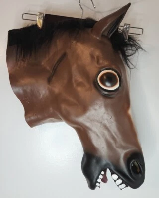 Brown Horse Head Mask Halloween Party Animals Costume Novelty Fancy Props NEW - Image 1 of 4