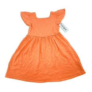 Cat & Jack Toddler Girls Size 5T - 100% Cotton - Cap Sleeve Dress - Peach - Picture 1 of 4