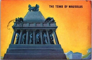 Postal Publicitaria SHELL OIL TUMBA DE MAUSOLUS "7 Maravillas del Mundo Antiguo" - Imagen 1 de 2