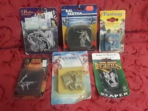 6 Vtg lot w chariot ral partha rafm grenadier figure metal miniature rpg d&d tsr - Picture 1 of 7