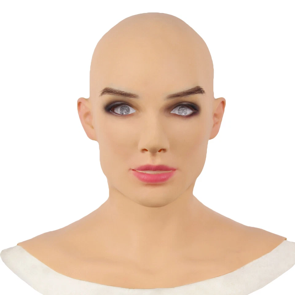Silicone Headpiece Handmade Face for Crossdresser Transvestite Cosplay - Image 1 of 4
