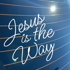 Jesús es el camino Pegatina para el coche Fe Cruz Religión cristiana Calcomanía - Imagen 1 de 6