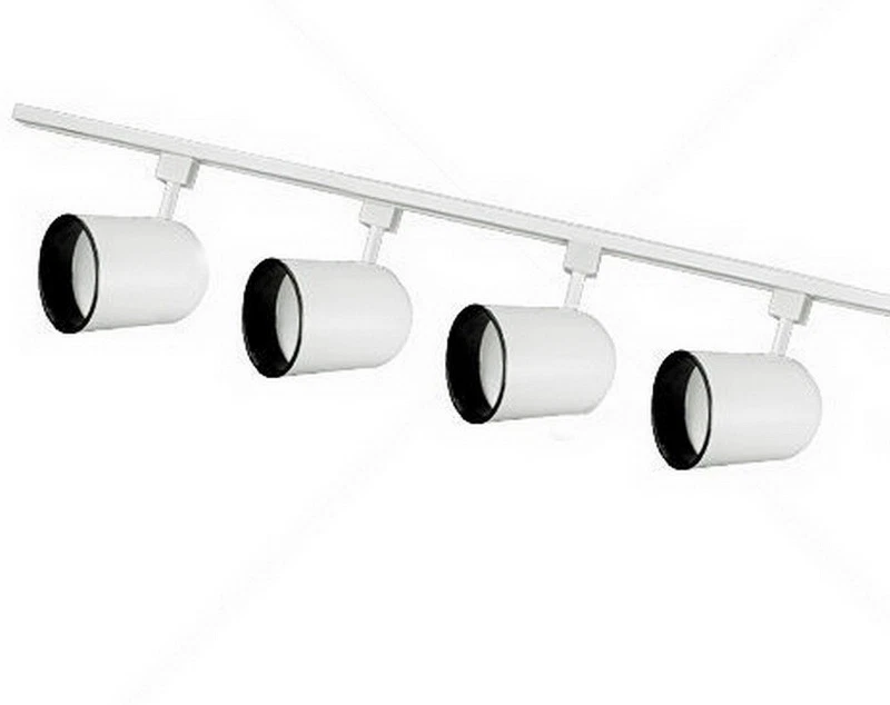 White 4 Light Bullet Roundback Heads Track Kit-4 sets - Image 1 of 1