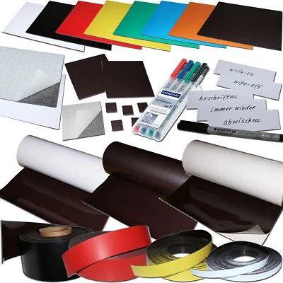 Magnetfolie Magnetband Magnet-Etiketten Streifen Bänder C-Profil DIN A4 A3 A5 - Bild 1 von 4