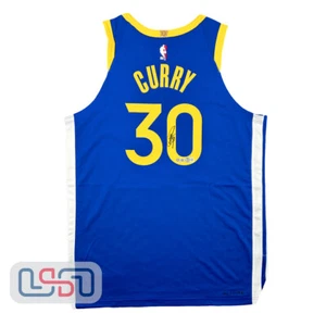 Stephen Curry Golden State Warriors Signed Nike Blue Authentic Jersey USA SM BAS - Picture 1 of 6