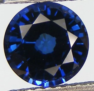 4.05CT. EXCELLENT CUT ROUND 9 MM. BLUE SAPPHIRE LAB CORUNDUM - Picture 1 of 3