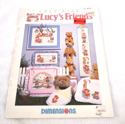 Dimensions Lucy Rigg Lucy's Friends Baby Cross Stitch Pattern 1989 - Image 1 of 3