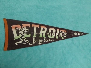 Banderín de tamaño completo 1951 de los tigres ""Briggs Stadium"" tamaño completo - Imagen 1 de 6